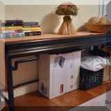 F08. Asian inspired console table. 27&rdquo;h x 58&rdquo;w x 15&rdquo;d 